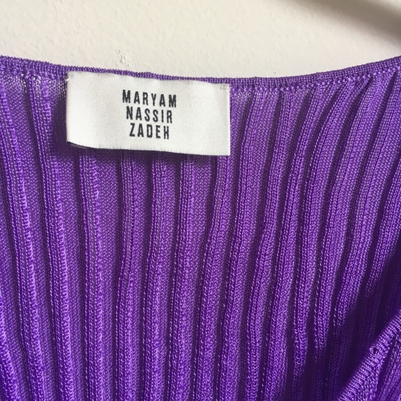 Maryam Nassir Zadeh Semi-Sheer Rib Knit Top - Picture 5 of 8